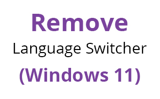 Removing the Language Switcher within Windows 11 guide